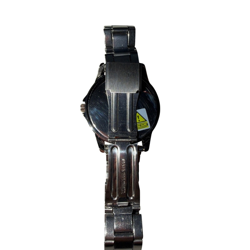 Florida Gators NCAA Watch Silver Tone Stainless Steel Link Bracelet Black Dial - Picture 2 of 2
